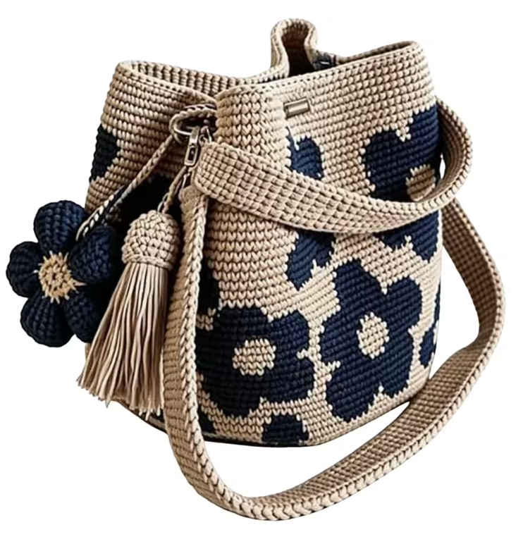 Handmade Flower tote bag