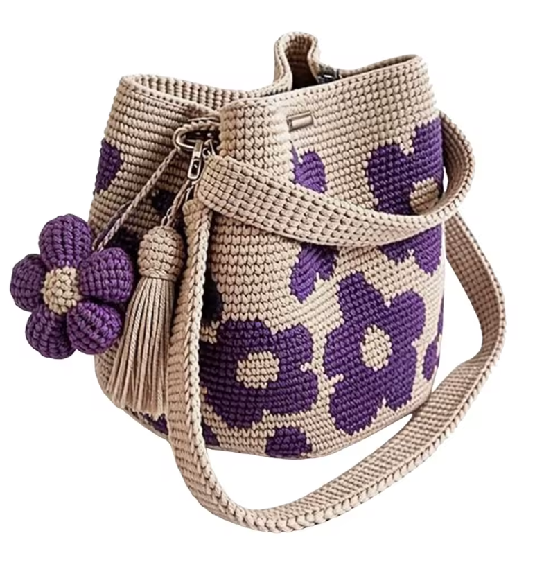 Handmade Flower tote bag
