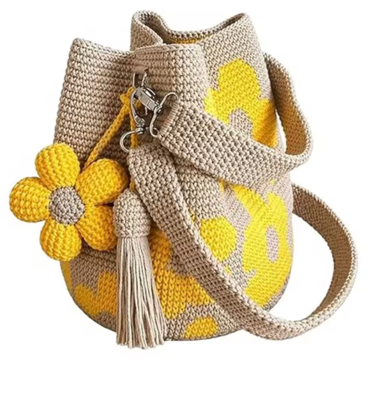 Handmade Flower tote bag