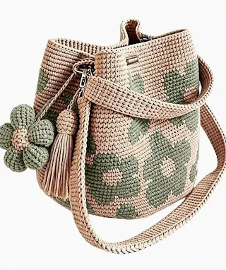 Handmade Flower tote bag